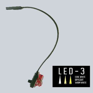 L-5 Series 18 inch 1.00 watt Black Gooseneck Task Light Portable Light